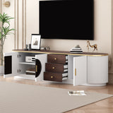 Minimalist TV Stand With 3 Drawers And 1 Shelf