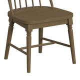 Heritage - 5 Piece Standard Height Dining Set (Round Table And Four Oak Brown Chairs) - Oak Brown And Black