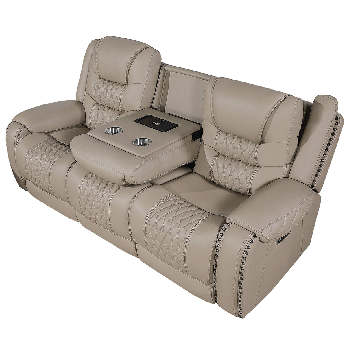 Power Motion Sofa Set With USB Ports And Adjustable Headrests