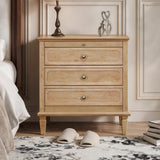 3 Drawer Nightstand With Charging Station, Bedside Table With USB & Type C Port And 2 AC Outlets
