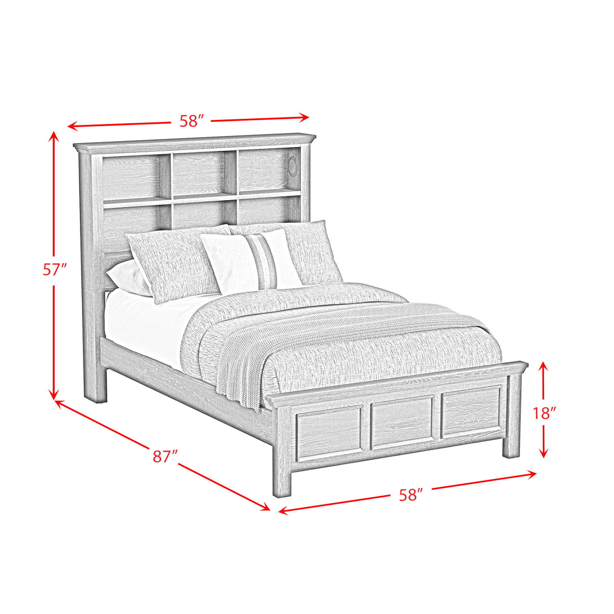 Hampton Kids - Bookcase Bed