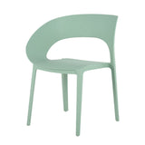 4 Piece Set Of Color Block Designed Single Chairs & Folding Square Table - Haze Green / Khaki / White