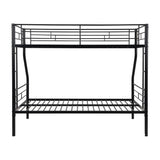 Twin Over Full Bunk Bed With Large Under-Bed Storage - Black