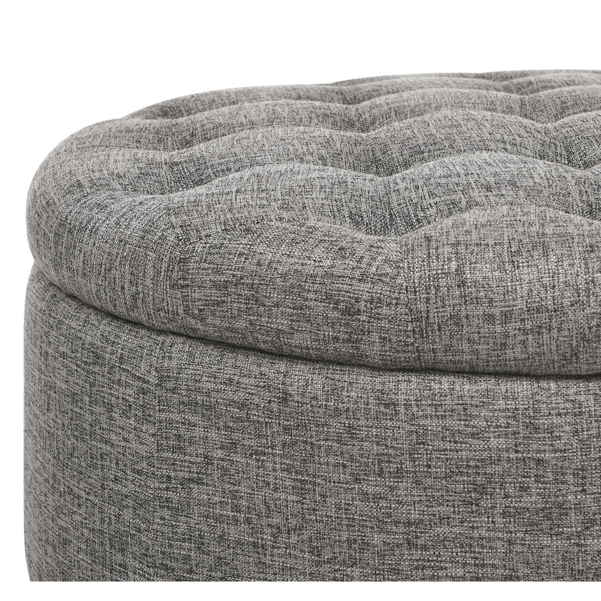 Tufted Storage Ottoman With Upholstery
