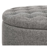 Tufted Storage Ottoman With Upholstery