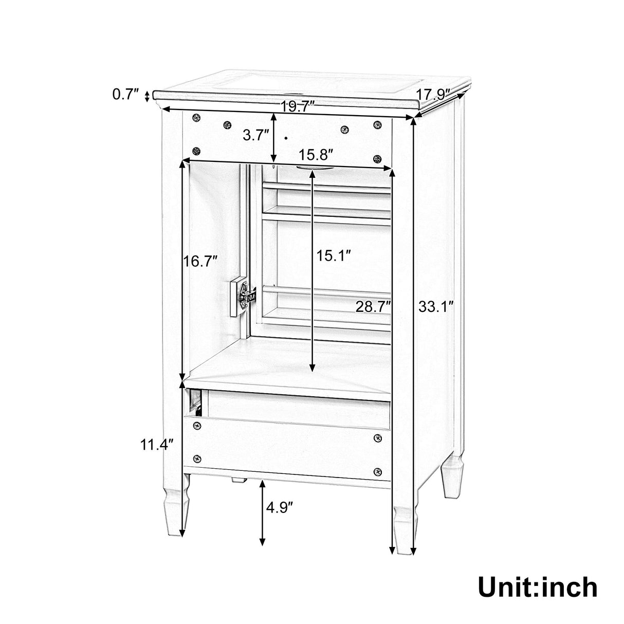 Freestanding Bathroom Vanity With Sink, Soft Closing Door, Drawer Storage - White