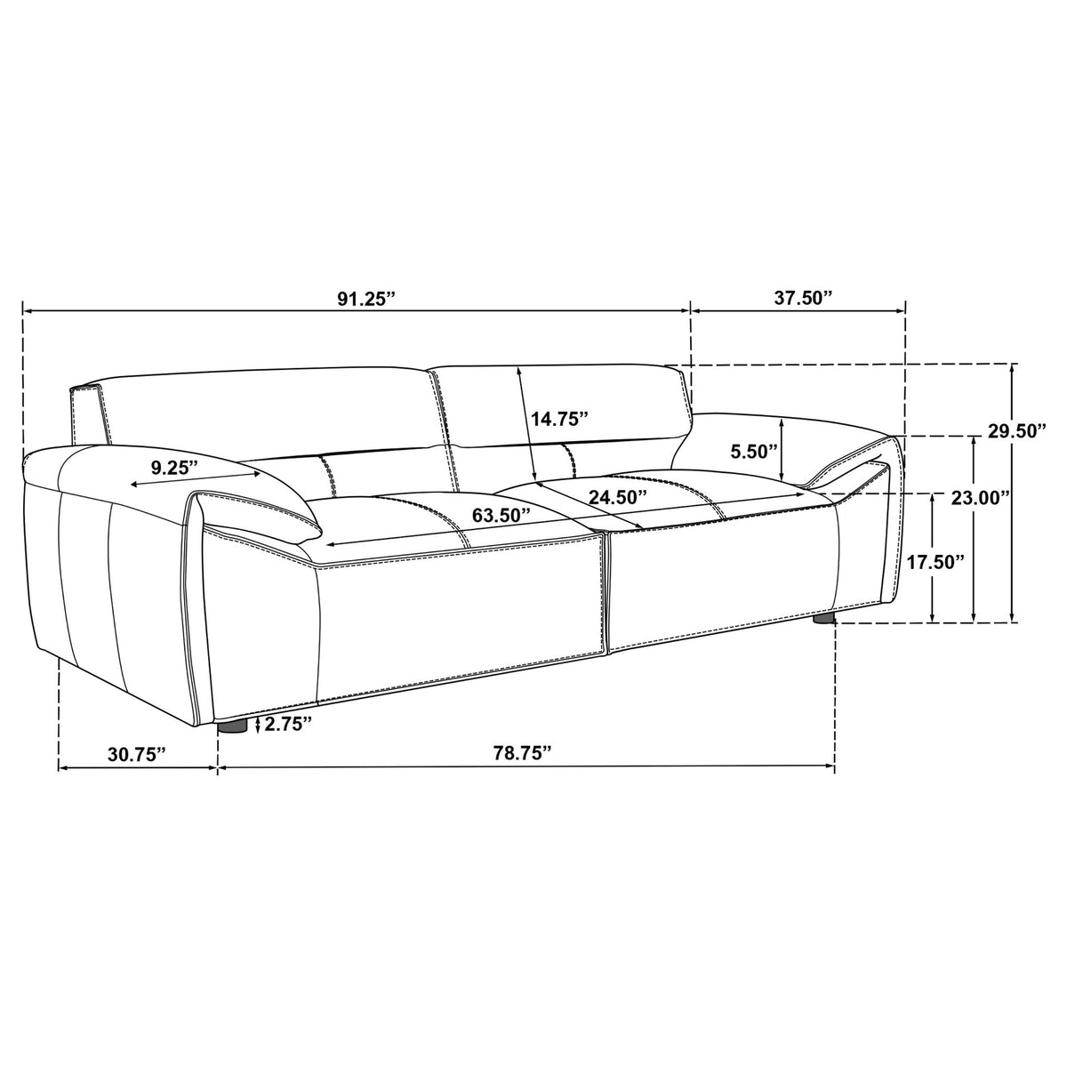 Hudson - Wide Track Arms Sofa