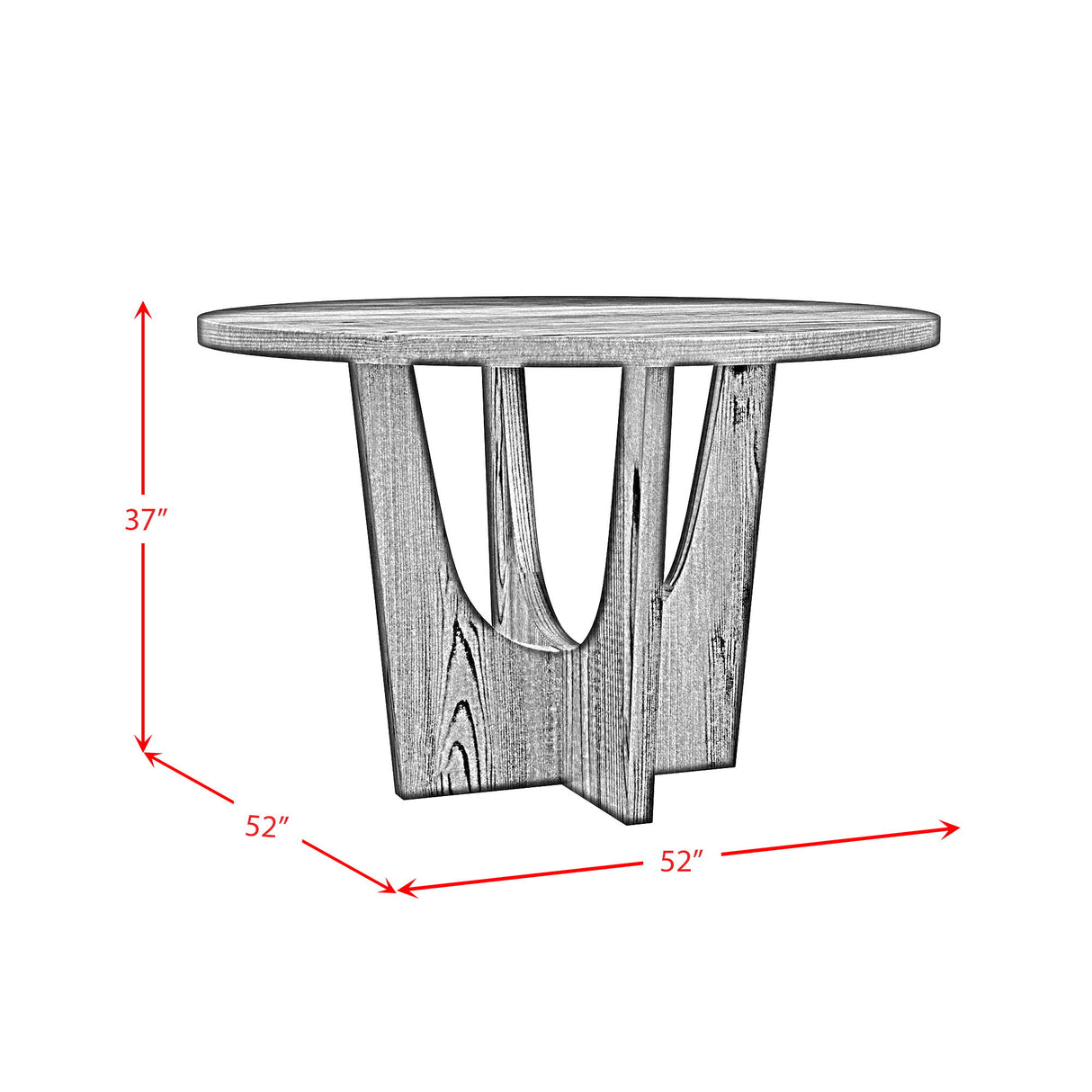 Oregon - Round Table With Wood Top