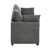 Upholstered Sofa With Toss Pillows - Dark Gray