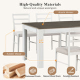 7 Piece Dining Set With Extendable Table, 2 Drawers & 6 Upholstered Chairs