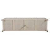 Wood Sideboard With Adjustable Shelves And Storage Cabinet - White Washed