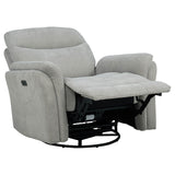 Beacon - Power Swivel Recliner With USB Charging And Adjustable Recline