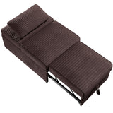 Sleeper Sofa Chair With Plush Cushion And Pull Out Bed Convertible Couch With Matching Pillow - Chocolate