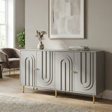 Modern 4 Door Sideboard Buffet Server Cabinet 60in x 33in