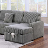 Convertible Sectional Upholstered Sleeper Sofa With Storage Chaise