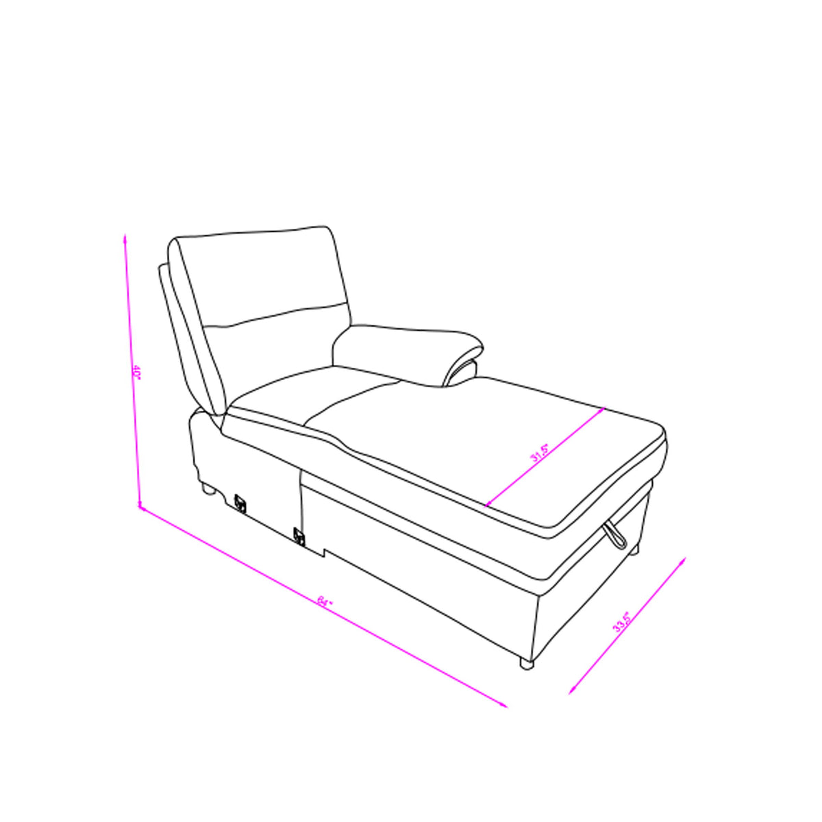 Sectional Sofa With Power Recline, USB Charging, And Storage Chaise - Gray