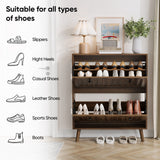Shoe Cabinet, Storage Unit For Hallways - Walnut
