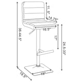 Fresco - Upholstered Adjustable Bar Stool (Set of 2) - White