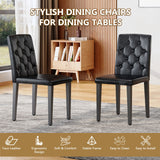 Dining Chairs With Ergonomic Buckle Backrest For Family Dining Rooms