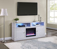 Terra - TV Stand Console With Fireplace - White Walnut - Fireplace TV Stands - Alpine Outlets