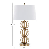 Linx - Contemporary Table Lamp (Set of 2) - Gold / White