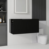 Floating Bathroom Vanity Cabinet With Soft Close Double Doors, Spacious Interior Storage, Wall Mounted, Cabinet Only