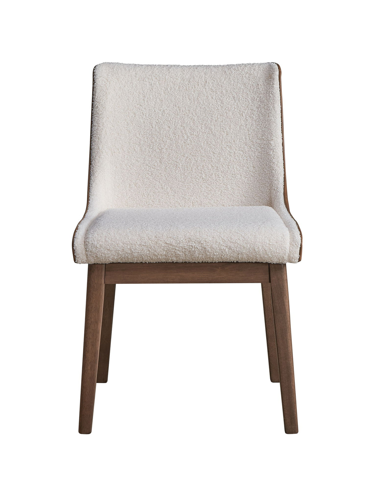 Ginny - Boucle Velvet Side Chair (Set of 2) - Walnut - Chair Sets - Alpine Outlets