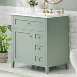 Bathroom Vanity With Sink, 3 Drawers And Adjustable Shelf