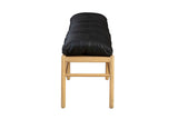 Osborne - Leather Bench - Black / Light Brown