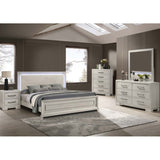 Elegant Style Bed With LED Lights On Headboard