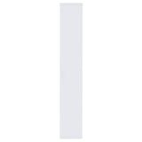Geometric 10 Shelf Open Back Bookcase With Interlocking Shelves - White