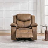 Rocker Recliner Chair With Manual Recline And 360° Swivel Base