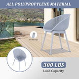 Modern Lounge Chair Set With Round Table