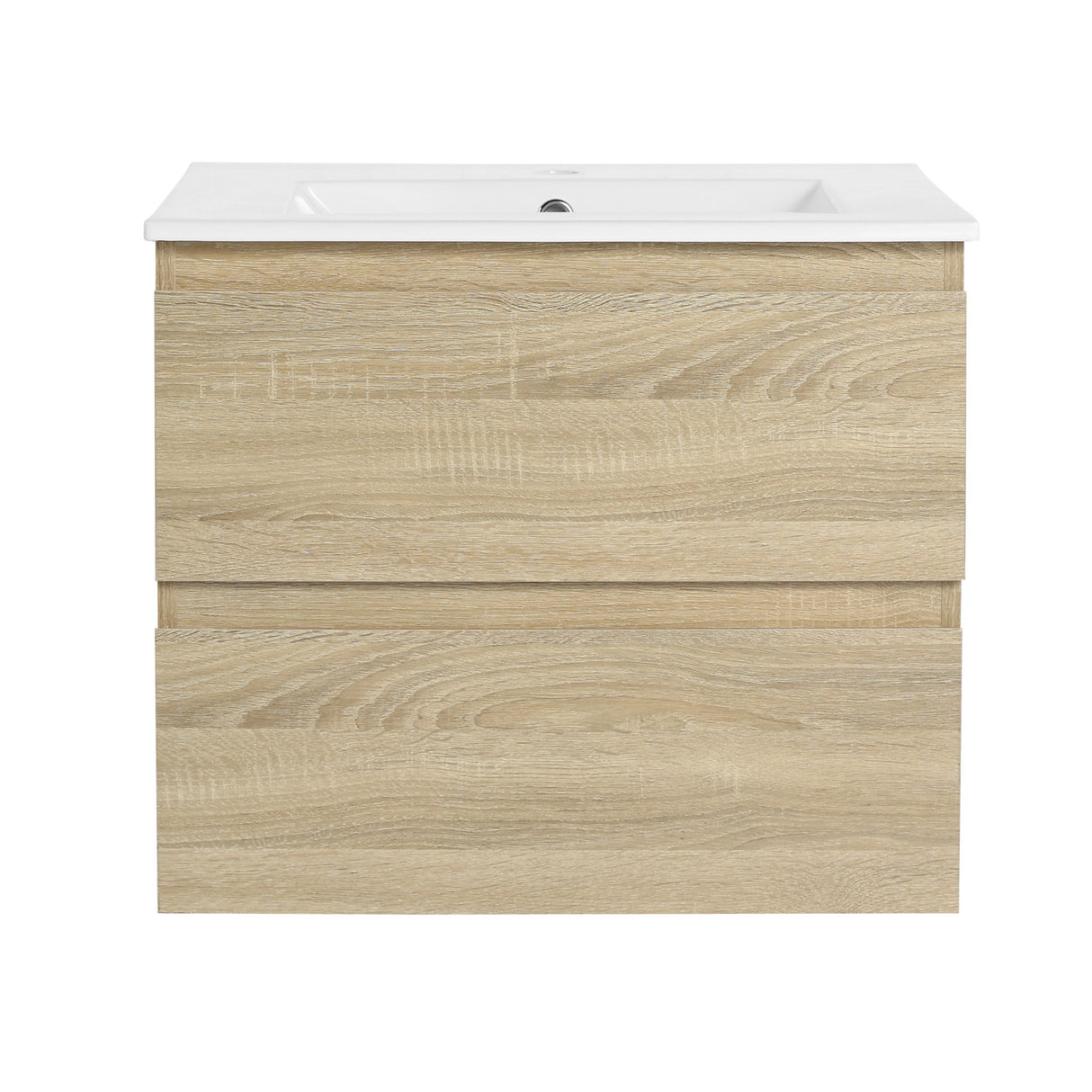 Wall Mounted Bathroom Vanity & Sink, 2 Soft Close Drawers