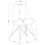 Padded Side Chair And Soft Upholstered Seat (Set of 2) - Gray
