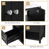 Bathroom Vanity With Sink Top, Bathroom Vanity Cabinet With 2 Doors And 2 Drawers, Open Shelf