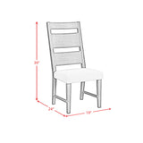 Jemma - Wood Back Dining Side Chair (Set of 2) - Dark Espresso / Beige Linen