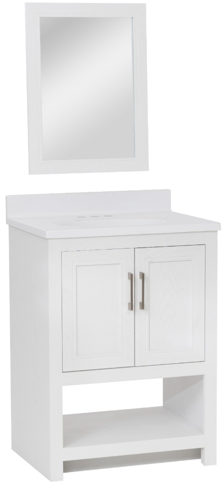 Linon Barkley White 25" Vanity with Mirror