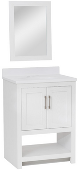 Linon Barkley White 25" Vanity with Mirror