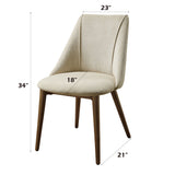 Willene - Polished Microfiber Side Chair (Set of 2) - Beige - Chair Sets - Alpine Outlets