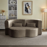 Floor Convertible Sleeper Sofa Bed With 2 Pillows