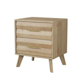 Medieval Double Drawer Bedside Table