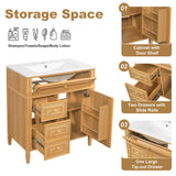 Bathroom Vanity With Flip Out Drawer, 2 Soft-Close Drawers
