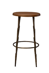 Zazu - Counter Stool - Dark Brown / Bronze
