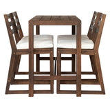 Patio Bar Set With Ergonomic Chairs