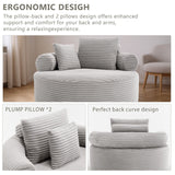 Round Sofa Bed With 3 Pillows For Living Room