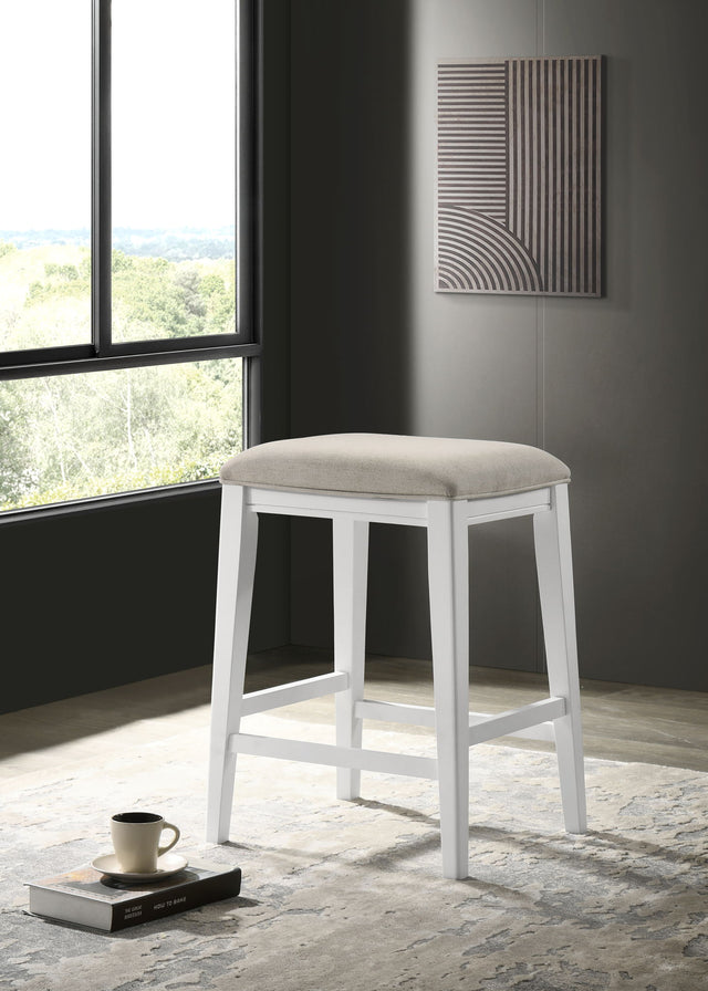 Sasha - 17" Counter Height Stool With Upholstered Seat - Counter Height (24"-27") - Alpine Outlets