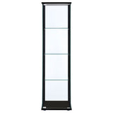 Serena - 4 Shelf Curio Cabinet - Black