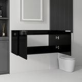 Floating Bathroom Vanity Cabinet With Soft Close Double Doors, Spacious Interior Storage, Wall Mounted, Cabinet Only
