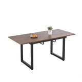 Square Extendable Dining Table With Metal Legs